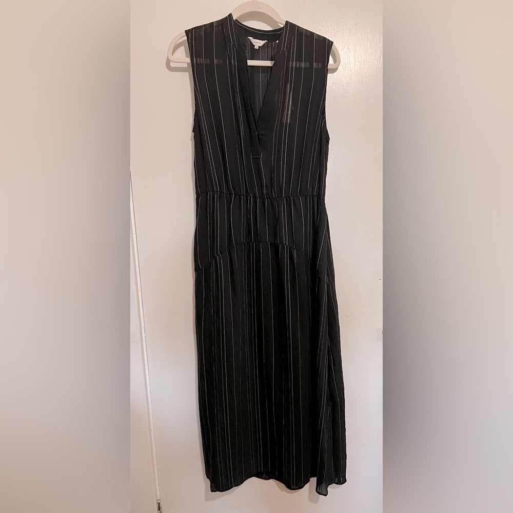 NWT VINCE maxi dress with white stripes MSRP$345